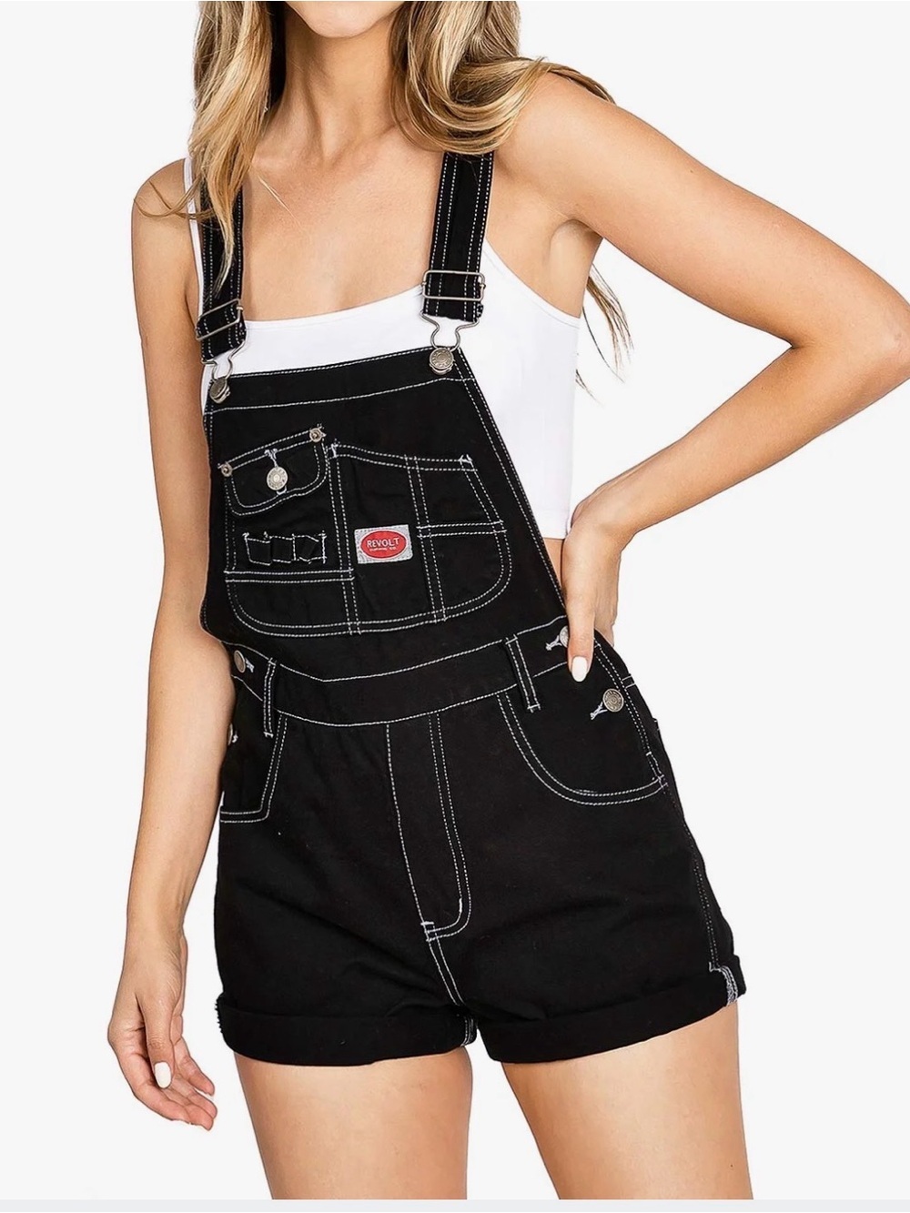 Vintage 90’s Revolt Short Denim Overalls